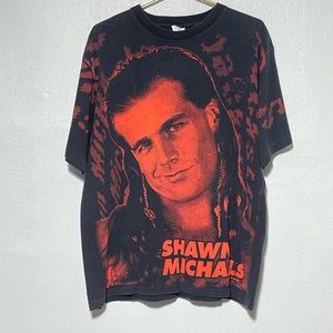 Vintage Shawn Michaels HBK WWF 1995 All Over Print 90s Single Stitch t-shirt XL